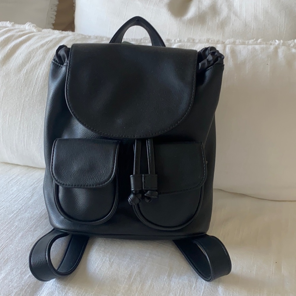 Target Wild Fable Faux Leather Black Backpack Mini